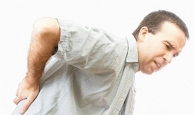 Back pain in osteocondrosis of the lumbar spine